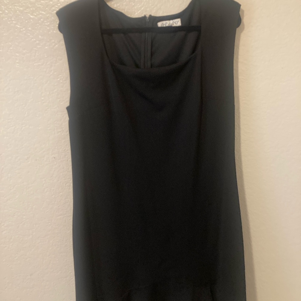 She + Sky Classic Black Midi Dress